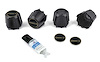 881213 N90 Wheel Black Center Cap With Black/Gold IROC-Z Logo 1982-92 Camaro Z28; Set Of 4 - image 1