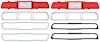 881311 1967 Impala Tail Lamp & Backup Lens, Bezels & Gasket Set - image 1