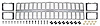 881322 Grill and Headlamp Bezel Basic Set 1981-82 Chevrolet Pickup; Emblem Delete; Argent Silver - image 1