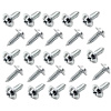 9420486 1962-74 Chrysler/Dodge/Plymouth, Glove Box Screw Set, #8 x 1/2", Flat Top, Phillips 13/32" Washer Head, Chrome Finish - image 1