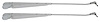 9738920 Windshield Wiper Arm Set 1968-79 Nova, Ventura, GM X-Body; Satin Finish; 14.5" Long; Pair - image 1