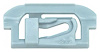 A1010 1975-90 GM; Molding Clip; Nylon; 15.25 mm x 30.5 mm; Light Green - image 1