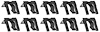A18395K Window Felt Retainer Clip, Style 3, Slotted Push Down Type, Black Phosphate Coated, 10 Piece Set
