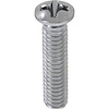 A1863 Chrome Machine Screw, #8-32 x 3/4", w/ Undersized #6 Phillips Oval Head - image 1