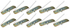 A2754K 1960-72 Chevrolet, GMC Truck; Wire Tail Molding Clip, #10-24, 4 in. Long, Zinc Plated, 10 Piece Set - image 1