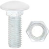 A3102 Bumper Bolt & Nut; 1938-91 GM; 1948-79 Ford; Stainless Steel Capped; 1/2"-13 x 1-1/2"; Low Dome; Various Models - image 2