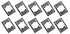 A3138K Push On Flat Nut, Fits5/16" Stud, Black Phosphate Coated, 10 Piece Set - image 1