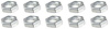 A3400K Thread Cutting Nut, 1/8" Stud Size, 1/4" Hex, 10 Piece Set - image 1