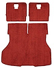 A4024A02 Rear Cargo Area Cut Pile Carpet 1983-86 Mustang Hatchback; Red