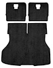 A4024B01 Rear Cargo Area Cut Pile Carpet Set With Mass Backing 1983-86 Mustang Hatchback; Black