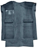 A4025A64 Passenger Area Cut Pile Floor Carpet Set 1983-93 Mustang Convertible; Steel Blue - image 1