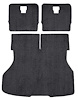 A4026A13 Rear Cargo Area Cut Pile Carpet Set 1987-93 Mustang Hatchback; Ebony