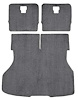 A4026A47 Rear Cargo Area Cut Pile Carpet Set 1987-93 Mustang Hatchback; Dark Gray
