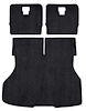 A4026B01 Rear Cargo Area Cut Pile Carpet Set With Mass Backing 1987-93 Mustang Hatchback; Black