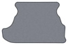 A4028A25 Cut Pile Carpet Trunk Floor Mat 1979-93 Mustang Coupe; Medium Gray - image 1
