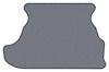 A4028A68 Cut Pile Carpet Trunk Mat 1979-93 Mustang Coupe; Smoke - image 1