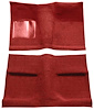 A4030A02 Molded Carpet Set 1964 Mustang; Coupe; Front and Rear; 80%-20% Loop; 2-Piece; Red - image 1