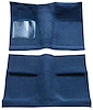 A4030A12 Molded Carpet Set 1964 Mustang; Coupe; Front and Rear; 80%-20% Loop; 2-Piece; Dark Blue - image 1