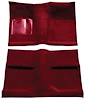 A4030A15 Molded Carpet Set 1964 Mustang; Coupe; Front and Rear; 80%-20% Loop; 2-Piece; Maroon - image 1