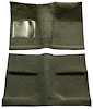 A4030A19 Molded Carpet Set 1964 Mustang; Coupe; Front and Rear; 80%-20% Loop; 2-Piece; Moss Green - image 1