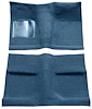 A4030A41 Molded Carpet Set 1964 Mustang; Coupe; Front and Rear; 80%-20% Loop; 2-Piece; Medium Blue - image 1