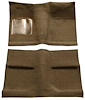 A4030A69 Molded Carpet Set 1964 Mustang; Coupe; Front and Rear; 80%-20% Loop; 2-Piece; Medium Saddle - image 1