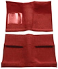 A4030B02 Passenger Area Loop Floor Carpet Set With Mass Backing 1964 Mustang Coupe; Red - image 1