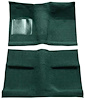 A4030B13 Passenger Area Loop Flooe Carpet Set With Mass Backing 1964 Mustang Coupe; Dark Green - image 1