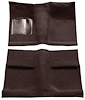 A4030B30 Passenger Area Loop Floor Carpet Set With Mass Backing 1964 Mustang Coupe; Dark Brown - image 1