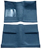 A4030B41 Passenger Area Loop Floor Carpet Set With Mass Backing 1964 Mustang Coupe; Medium Blue - image 1