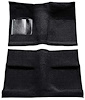 A4031A01 Passenger Area Nylon Loop Floor Carpet Set 1964 Mustang Coupe; Black - image 1