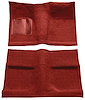 A4031A02 Passenger Area Nylon Loop Floor Carpet Set 1964 Mustang Coupe; Red - image 1