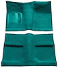 A4031A06 Passenger Area Nylon Loop Floor Carpet Set 1964 Mustang Coupe; Aqua - image 1