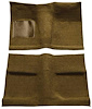A4031A24 Passenger Area Nylon Loop Floor Carpet Set 1964 Mustang Coupe; Saddle - image 1