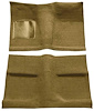 A4031A69 Passenger Area Nylon Loop Floor Carpet Set 1964 Mustang Coupe; Medium Saddle - image 1