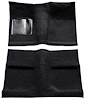 A4031B01 Passenger Area Nylon Loop Floor Carpet Set With Mass Backing 1964 Mustang Coupe; Black - image 1