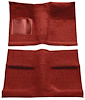 A4031B02 Passenger Area Nylon Loop Floor Carpet Set With Mass Backing 1964 Mustang Coupe; Red - image 1