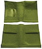 A4031B19 Passenger Area Nylon Loop Floor Carpet Set With Mass Backing 1964 Mustang Coupe; Moss Green - image 1