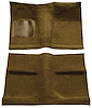 A4031B24 Passenger Area Nylon Loop Floor Carpet Set With Mass Backing 1964 Mustang Coupe; Saddle - image 1
