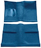A4031B41 Passenger Area Nylon Loop Floor Carpet Set With Mass Backing 1964 Mustang Coupe; Medium Blue - image 1