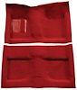 A4032A02 Passenger Area Loop Floor Carpet Set 1964 Mustang Convertible; Red - image 1
