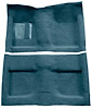 A4032A06 Passenger Area Loop Floor Carpet Set 1964 Mustang Convertible; Aqua - image 1