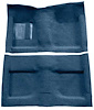 A4032A41 Passenger Area Loop Floor Carpet Set 1964 Mustang Convertible; Medium Blue - image 1