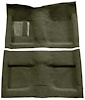 A4032B19 Passenger Area Loop Floor Carpet Set With Mass Backing 1964 Mustang Convertible; Moss Green - image 1