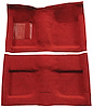 A4033A02 Passenger Area Nylon Loop Floor Carpet Set 1964 Mustang Convertible; Red - image 1