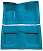 A4033A06 Passenger Area Nylon Loop Floor Carpet Set 1964 Mustang Convertible; Aqua - image 1