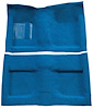 A4033A41 Passenger Area Nylon Loop Floor Carpet Set 1964 Mustang Convertible; Medium Blue - image 1