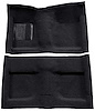 A4033B01 Passenger Area Nylon Loop Floor Carpet Set With Mass Backing 1964 Mustang Convertible; Black - image 1