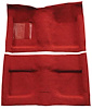 A4033B02 Passenger Area Nylon Loop Floor Carpet Set With Mass Backing 1964 Mustang Convertible; Red - image 1