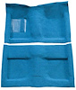 A4033B31 Passenger Area Nylon Loop Floor Carpet Set With Mass Backing 1964 Mustang Convertible; Light Blue - image 1
